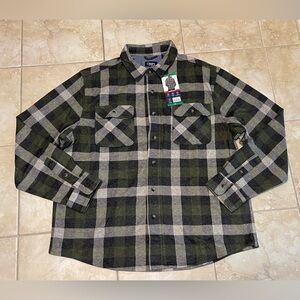 Chaps Men’s Knit Flannel Shirt Long Sleeve Plaid Button- size XL  Casual NWT